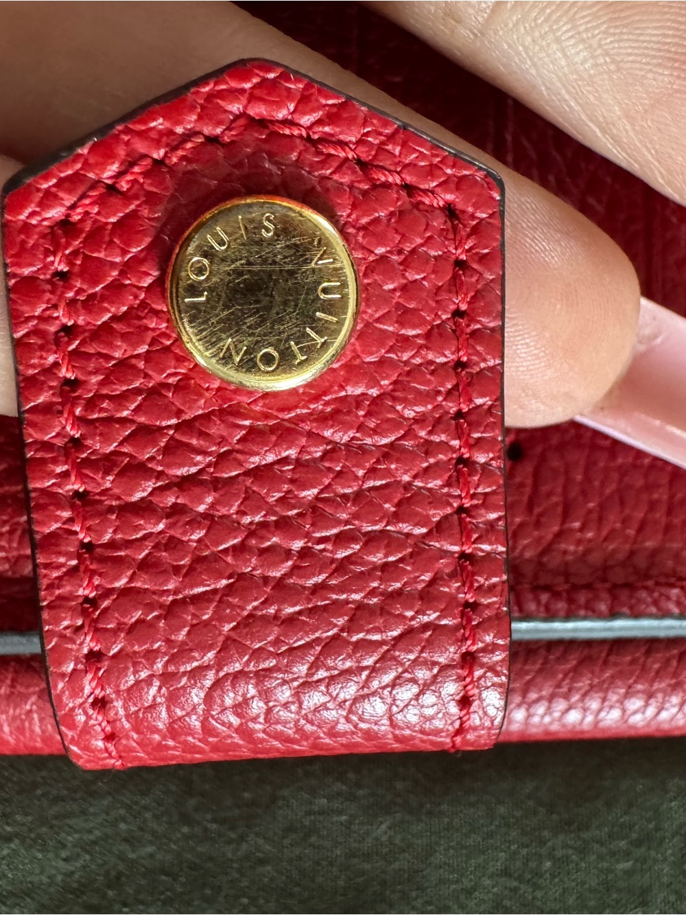 Louis Vuitton Monogram Canvas Wallet with Red Leather Flap - Picture 3 of 14